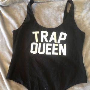 “Trap queen” thong body suit
